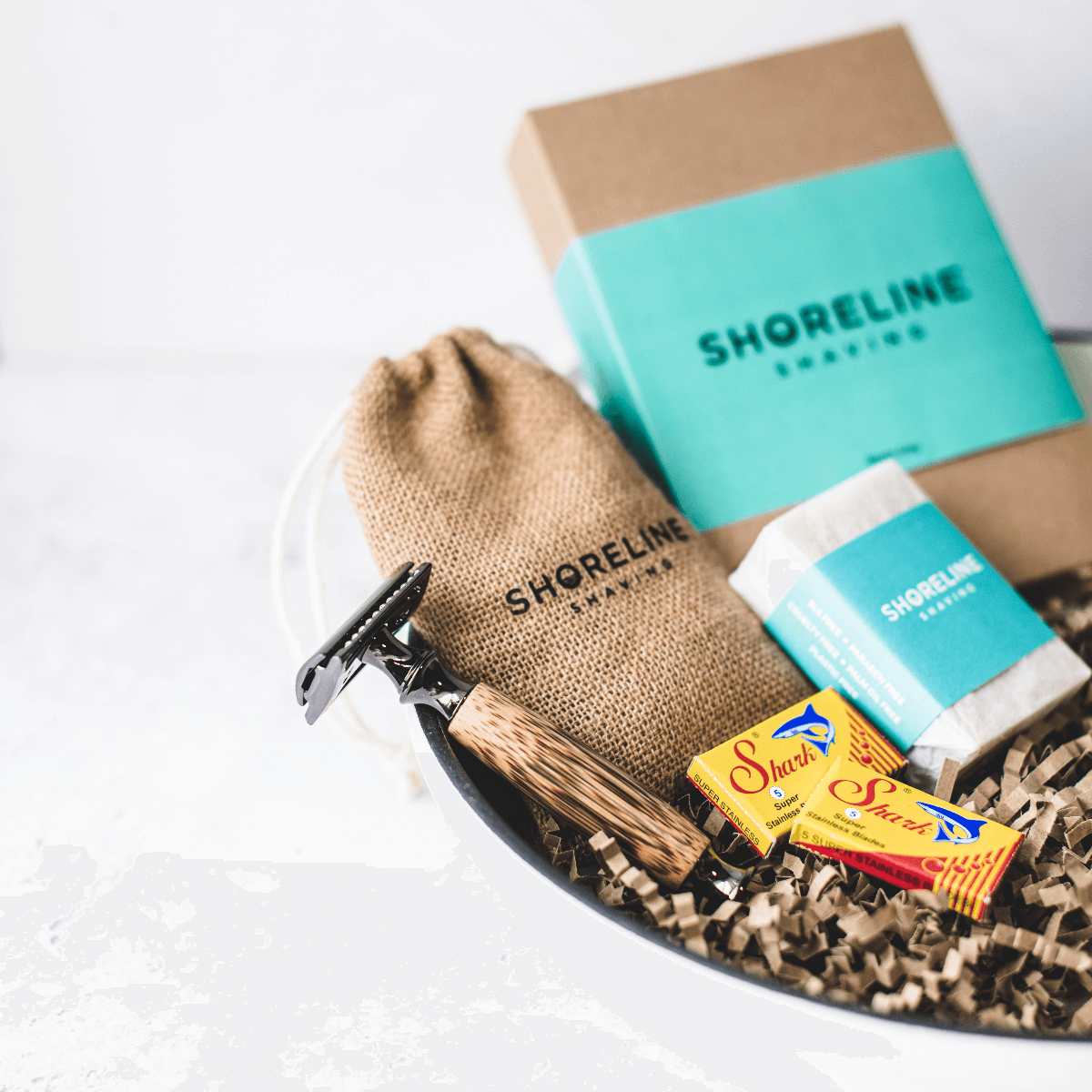 Shoreline Shaving Bamboo Safety Razor Kit - Storm Grey | Life Before Plastic